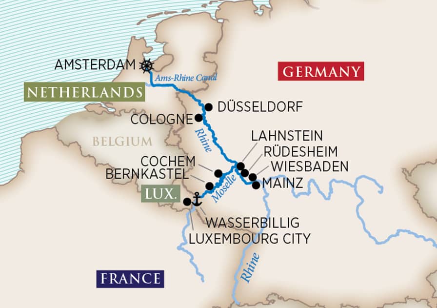Vineyards Of The Rhine & Moselle (Wine Cruise) (Amsterdam to Luxembourg)