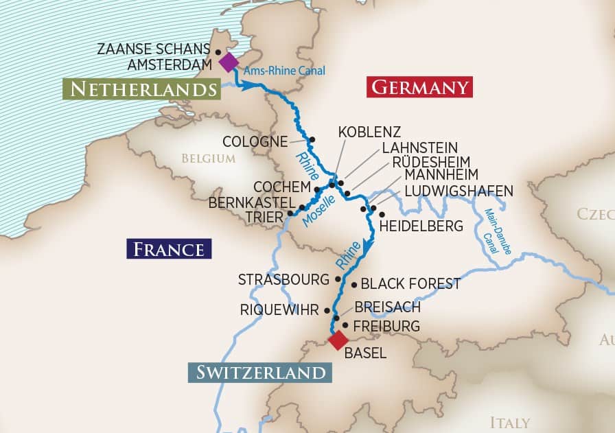 viking cruise amsterdam to basel