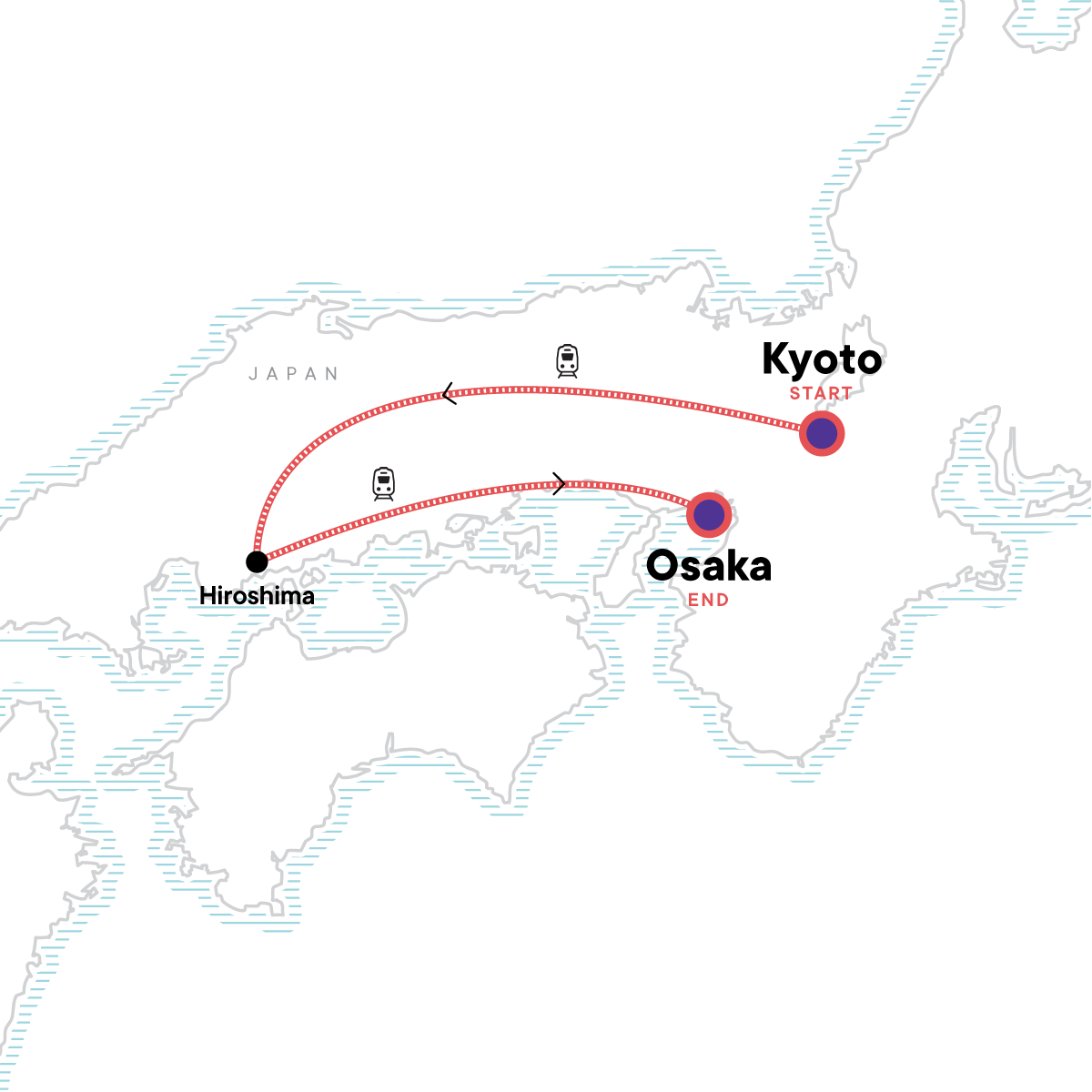 Map for Japan: Castles & Cuisine