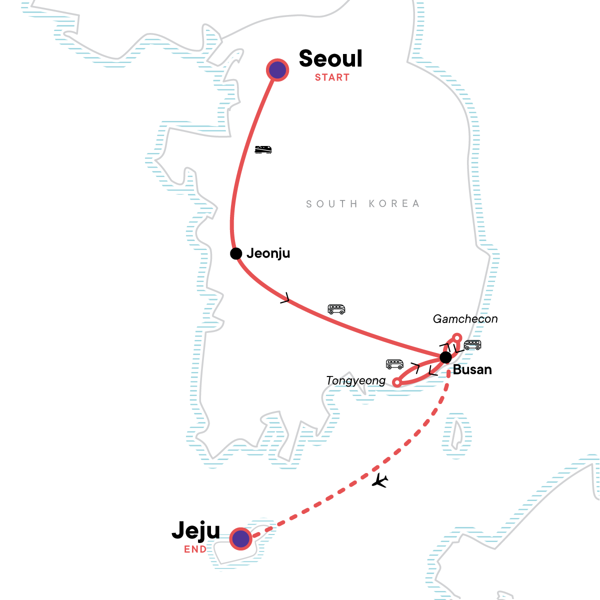 Map for Uncover Korea: K Pop & Hanok Villages