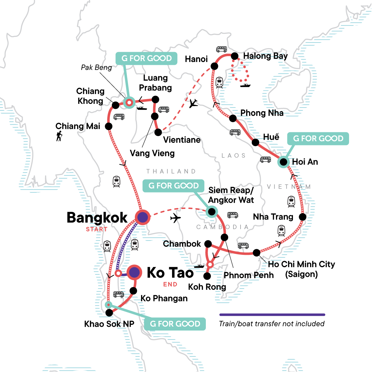 Map for Epic Southeast Asia: River Cruises & Karst Mountains