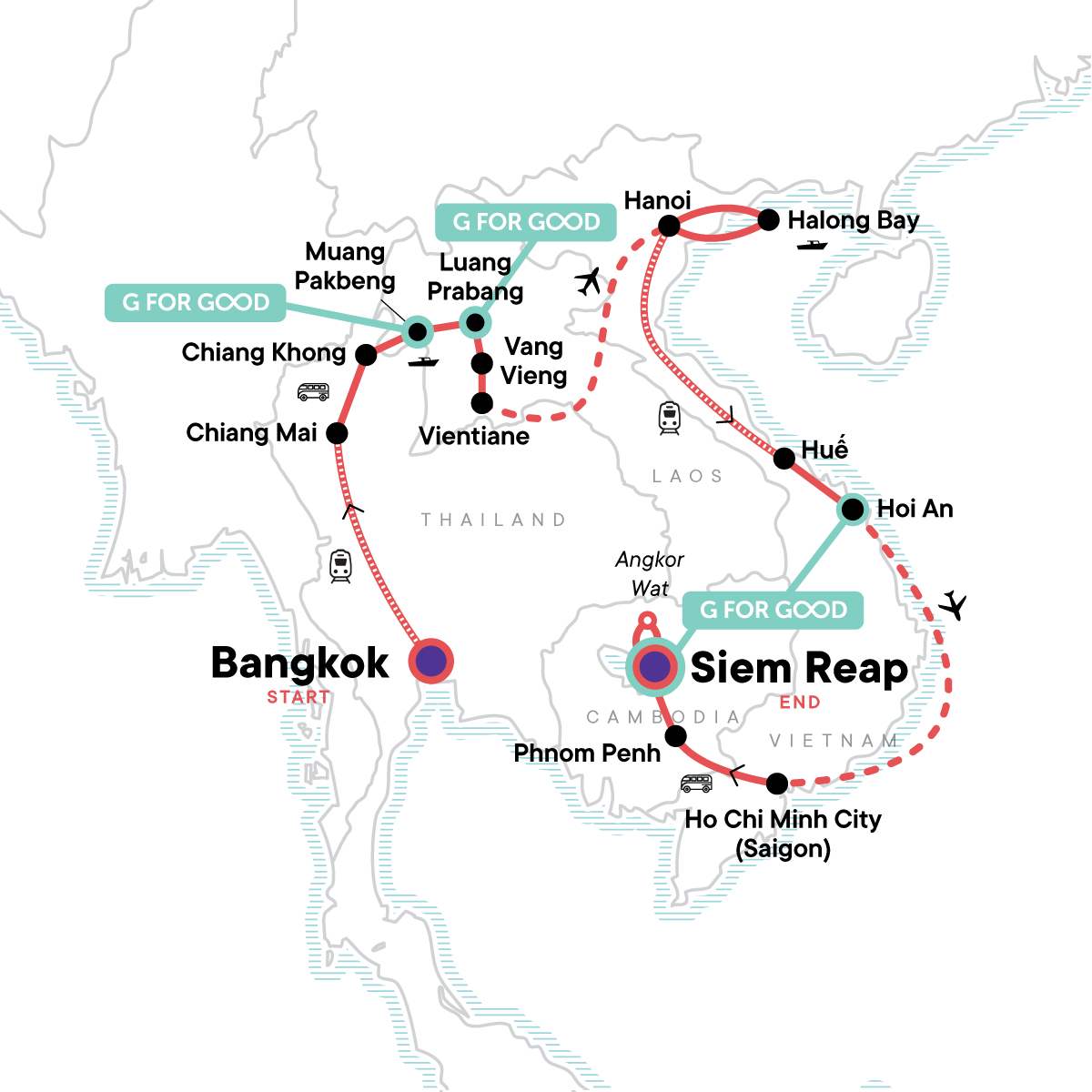 Map for Southeast Asia Experience