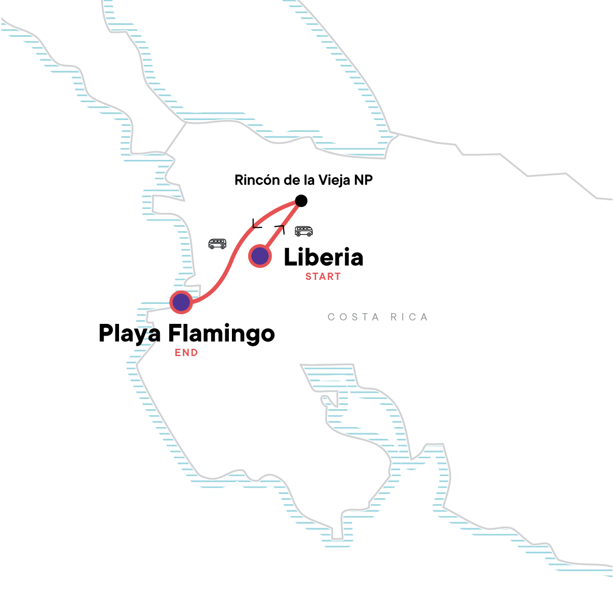 Map for Costa Rica: The Wonders & Wildlife of the North