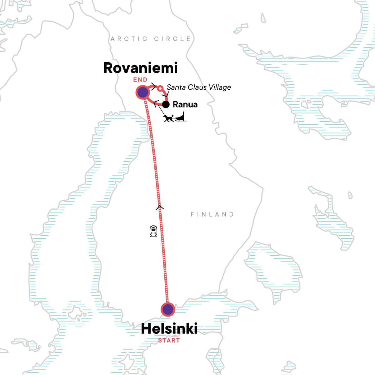 Map for Lapland: A Family Winter Adventure