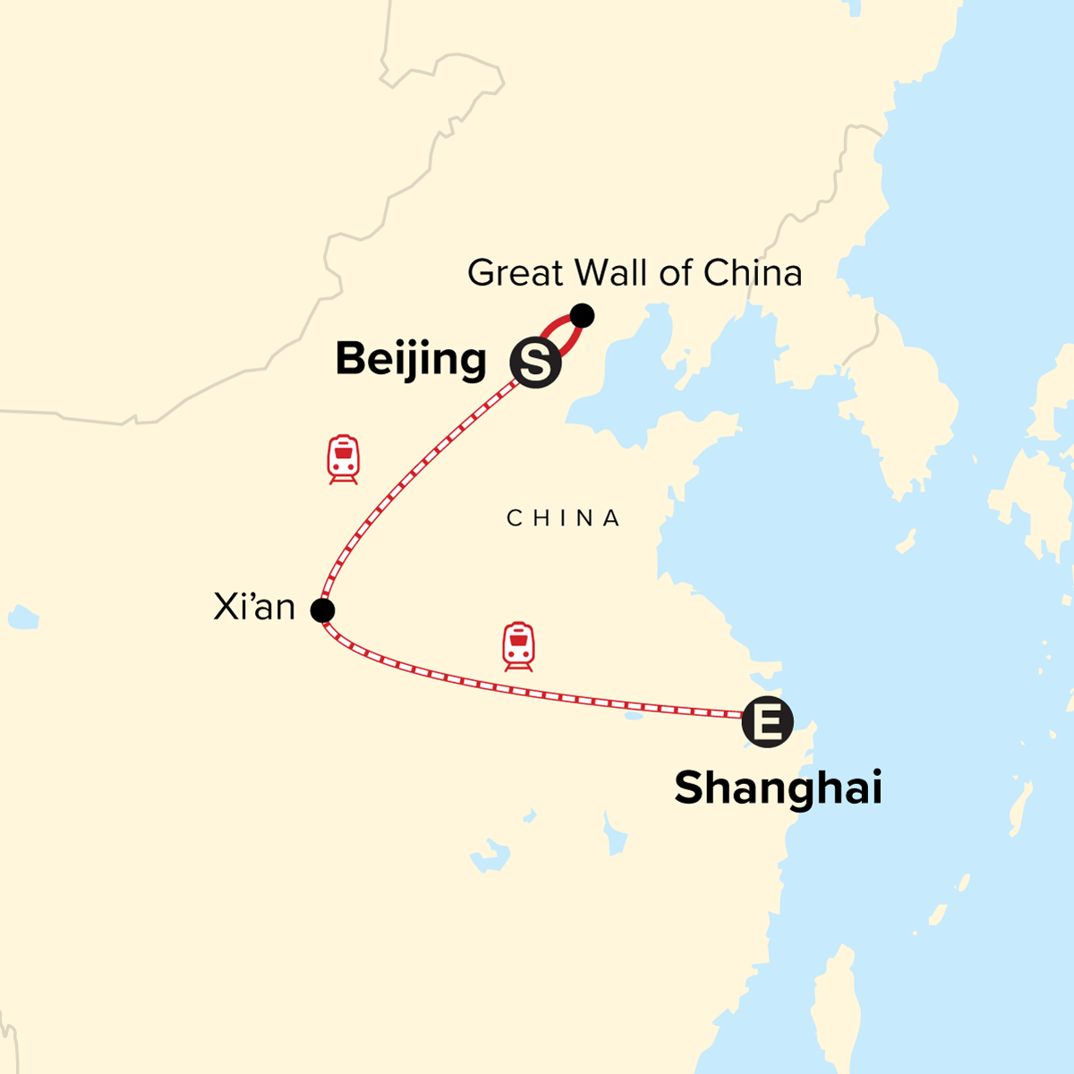 Map for Journeys: Wonders of China