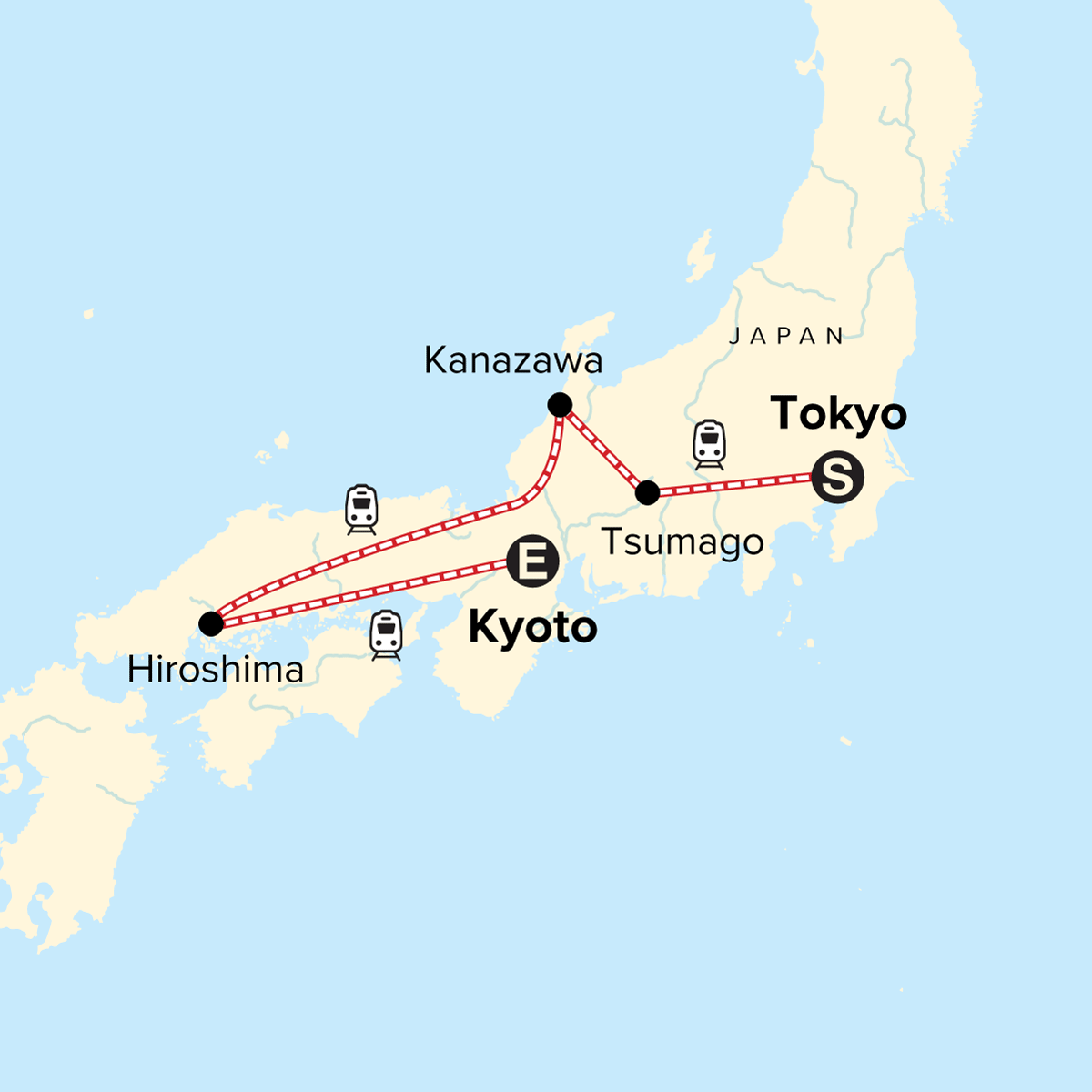 Map for Journeys: Iconic Japan
