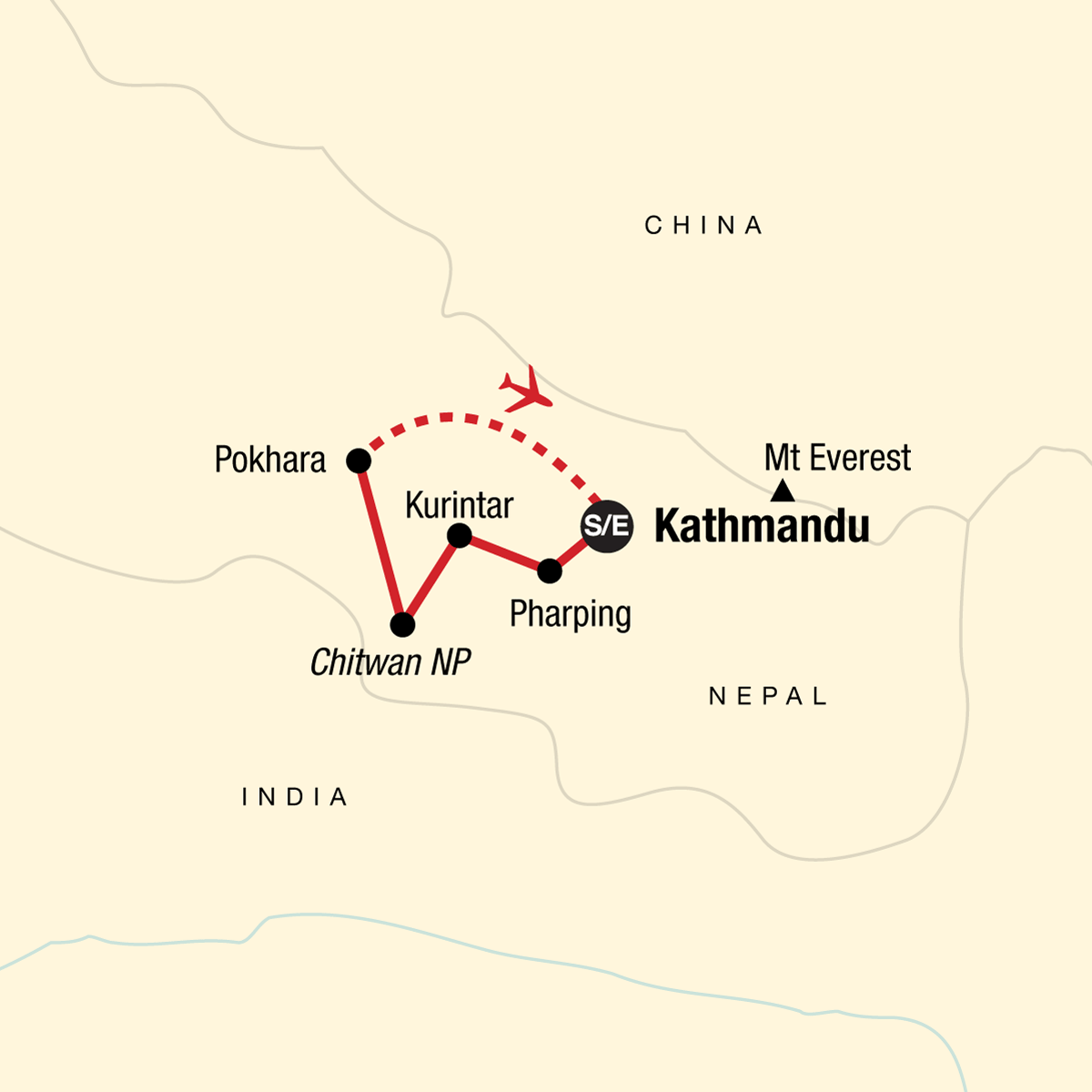 Map for Journeys: Discover Nepal