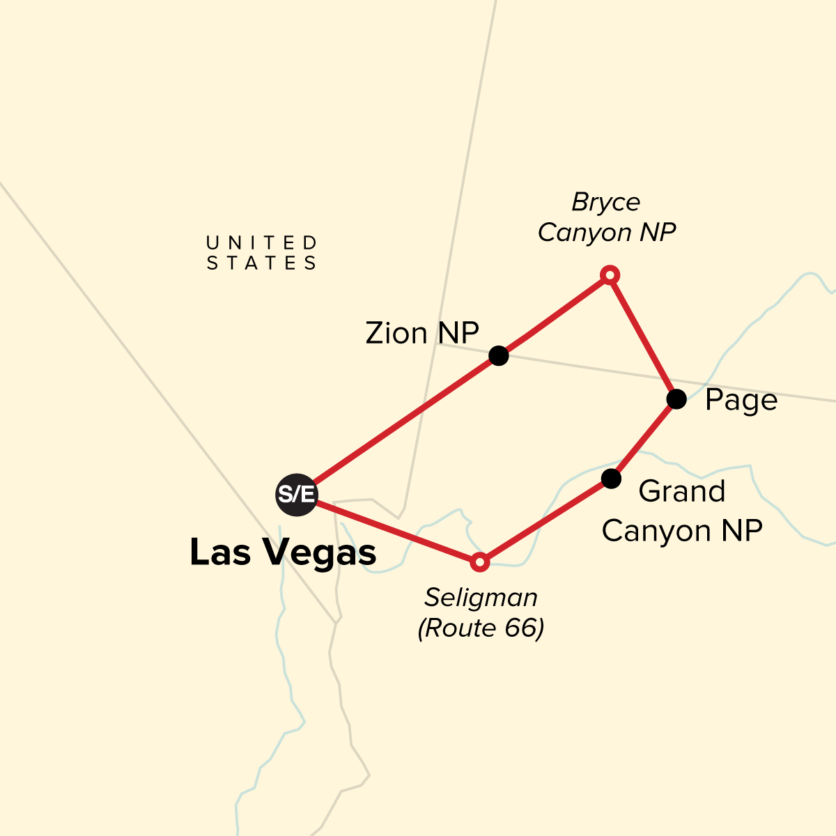 Map for Journeys: Discover American Canyonlands