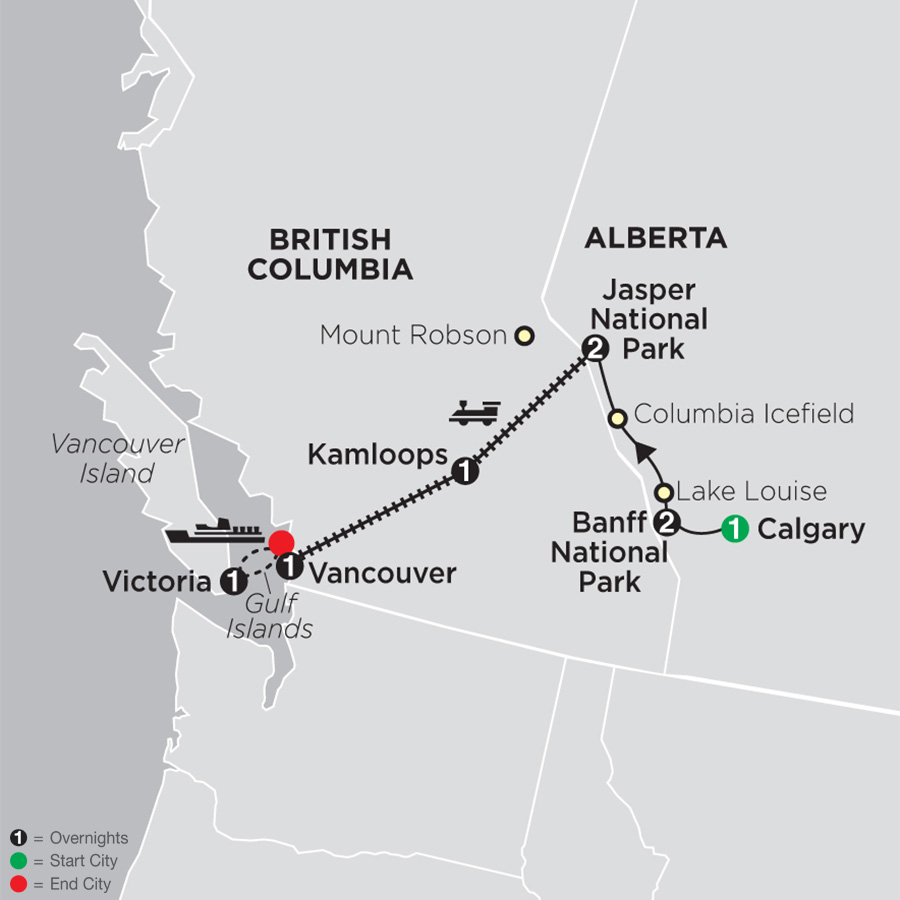 train tour from vancouver to calgary