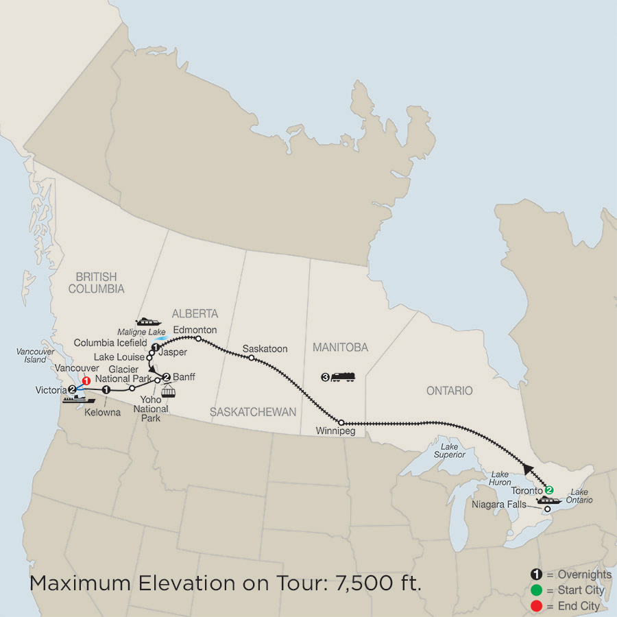 Great Canadian Rail Journey 2019 - 13 days from Toronto to Vancouver - Globus  Pavlus Travel