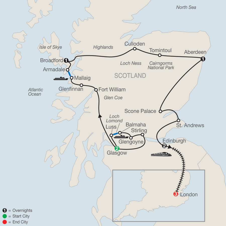 Bonnie Scotland with London 2019 - 10 days from Glasgow to London ...