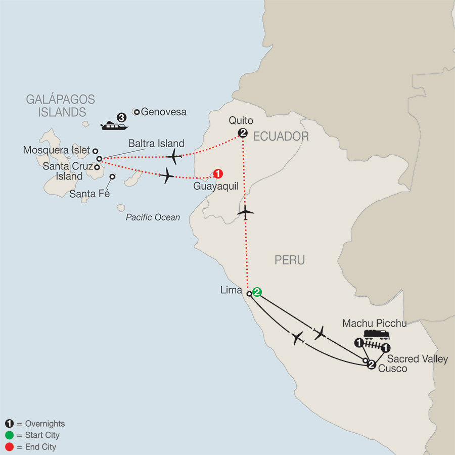 globus tours galapagos and peru