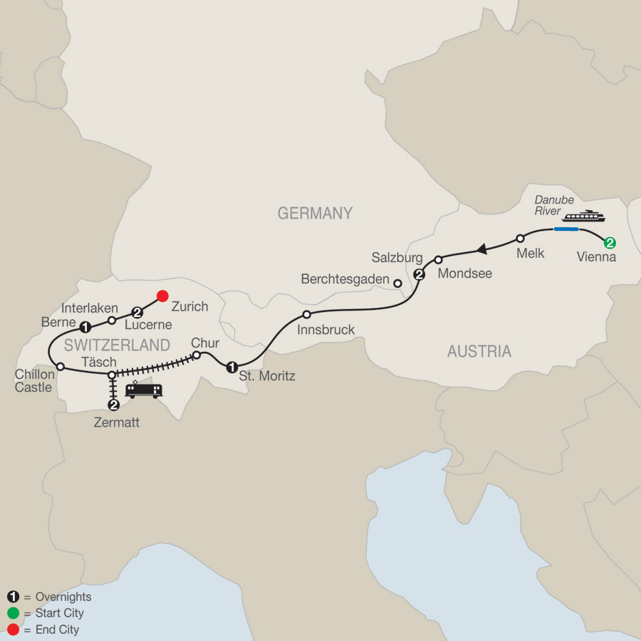 travel from zurich to vienna