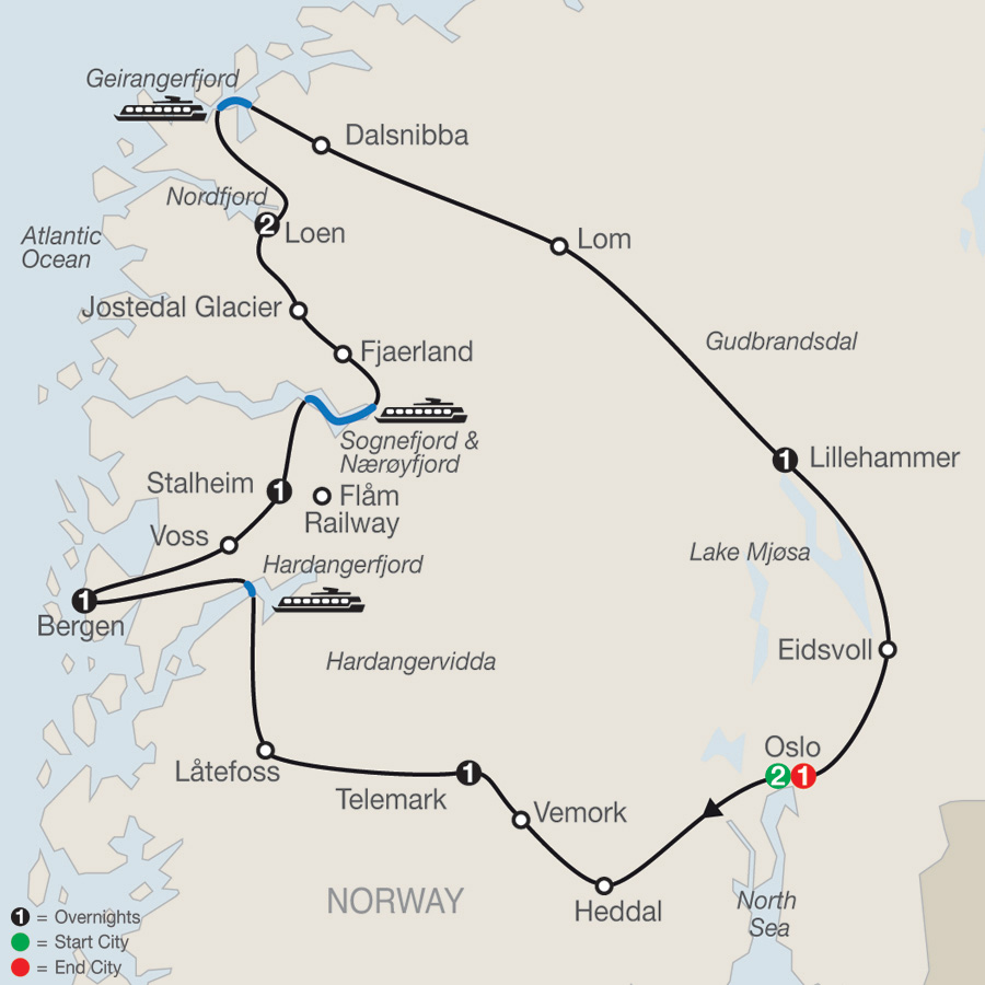 Scenic Norway 2019 - 10 days from Oslo to Oslo - Globus | Pavlus Travel