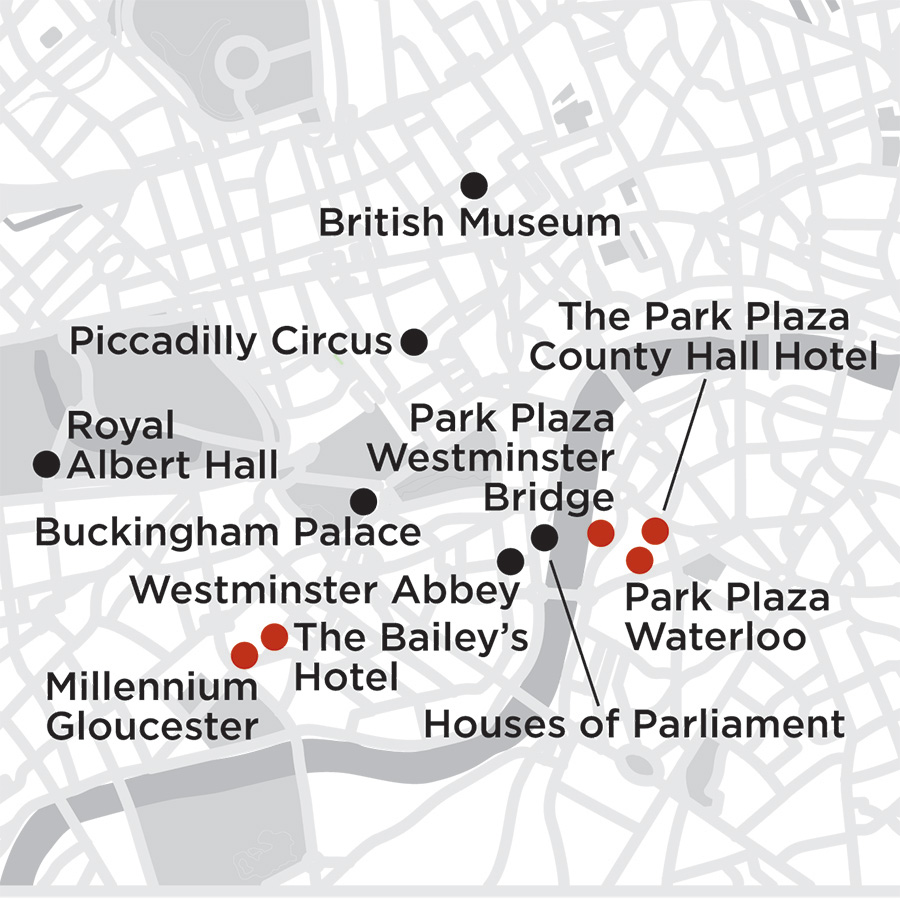 Itinerary map of London Getaway 2019