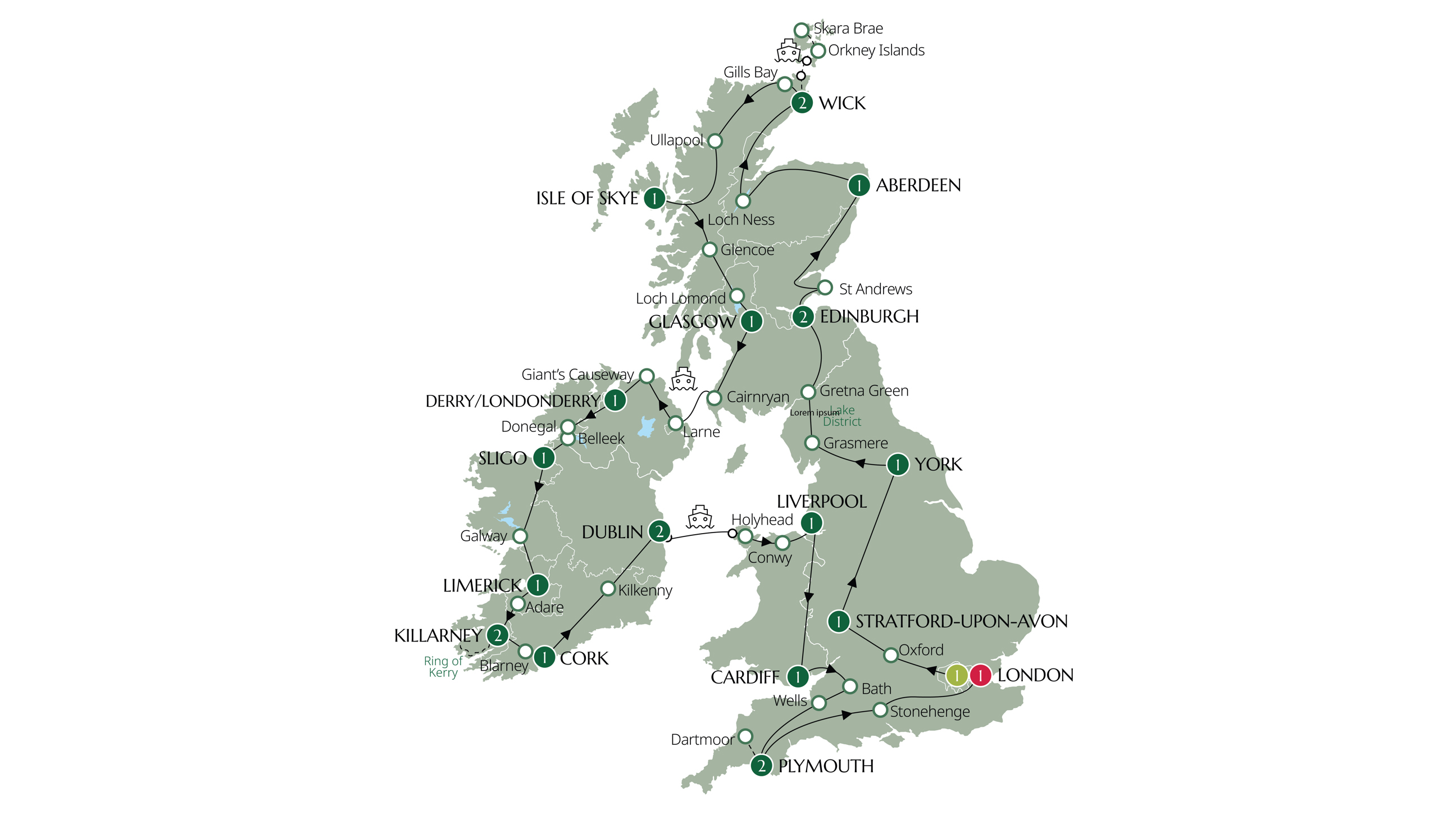 Map for Britain & Ireland Discovery - Classic Group