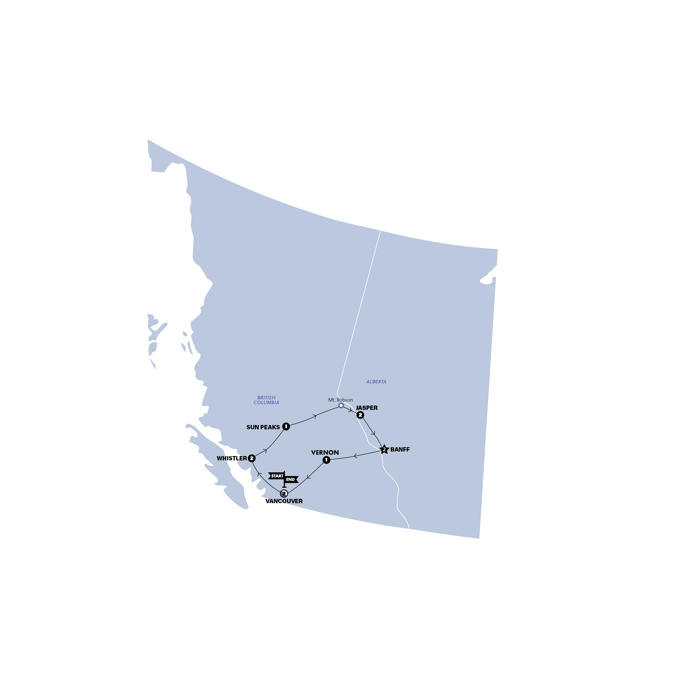 Map for Canada & the Rockies | 2026