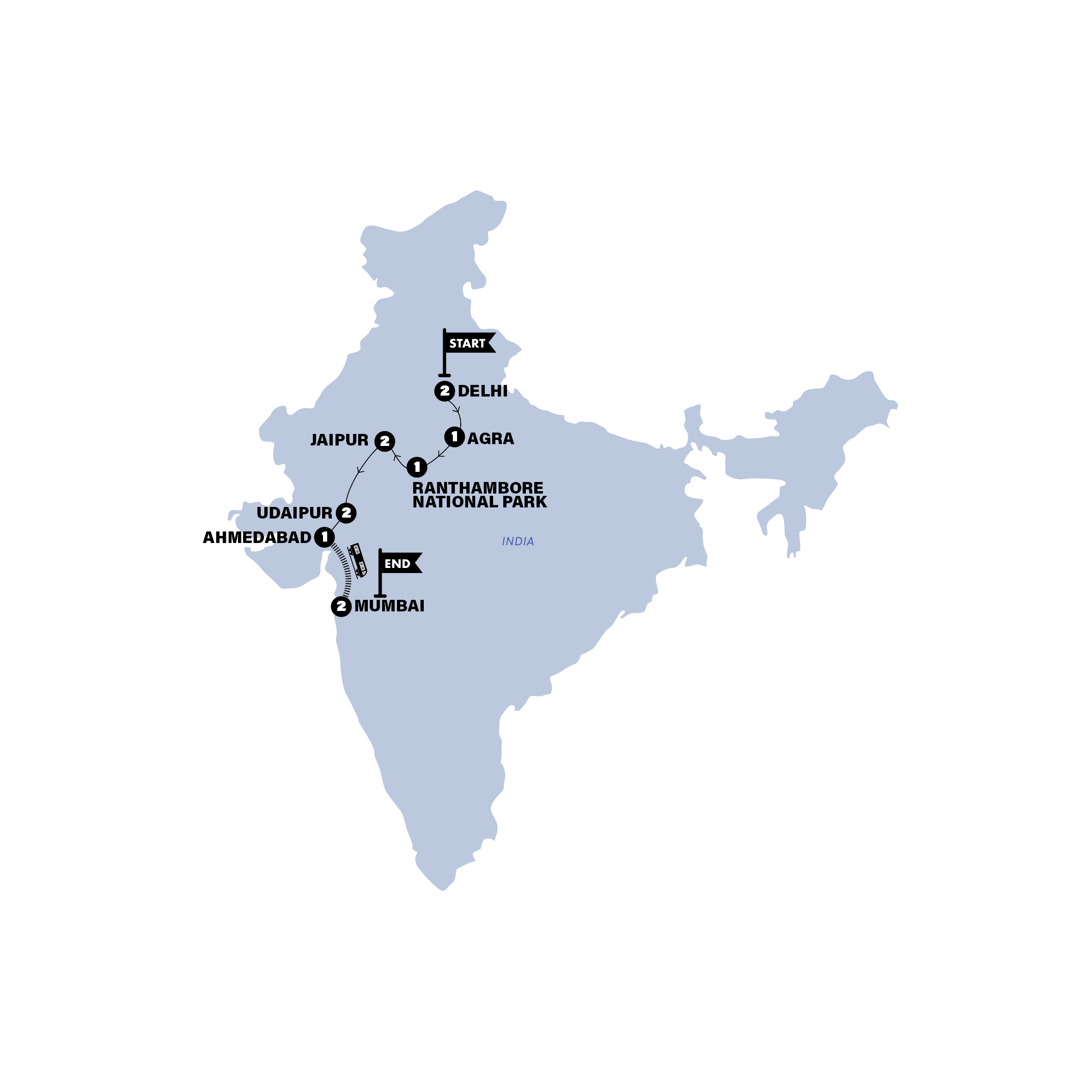 Map for Eternal India | 2026-2027
