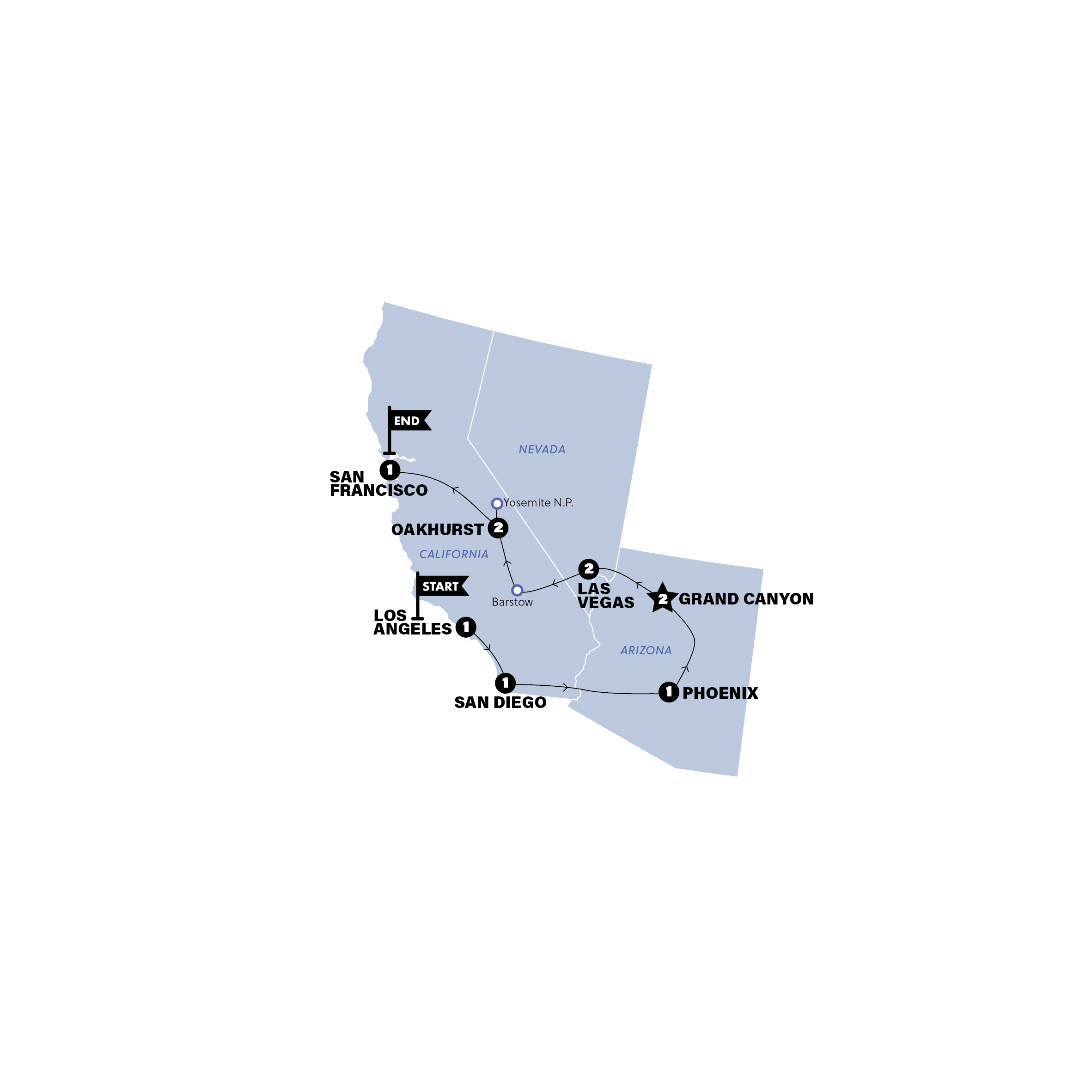 Map for LA to the Bay | 2027
