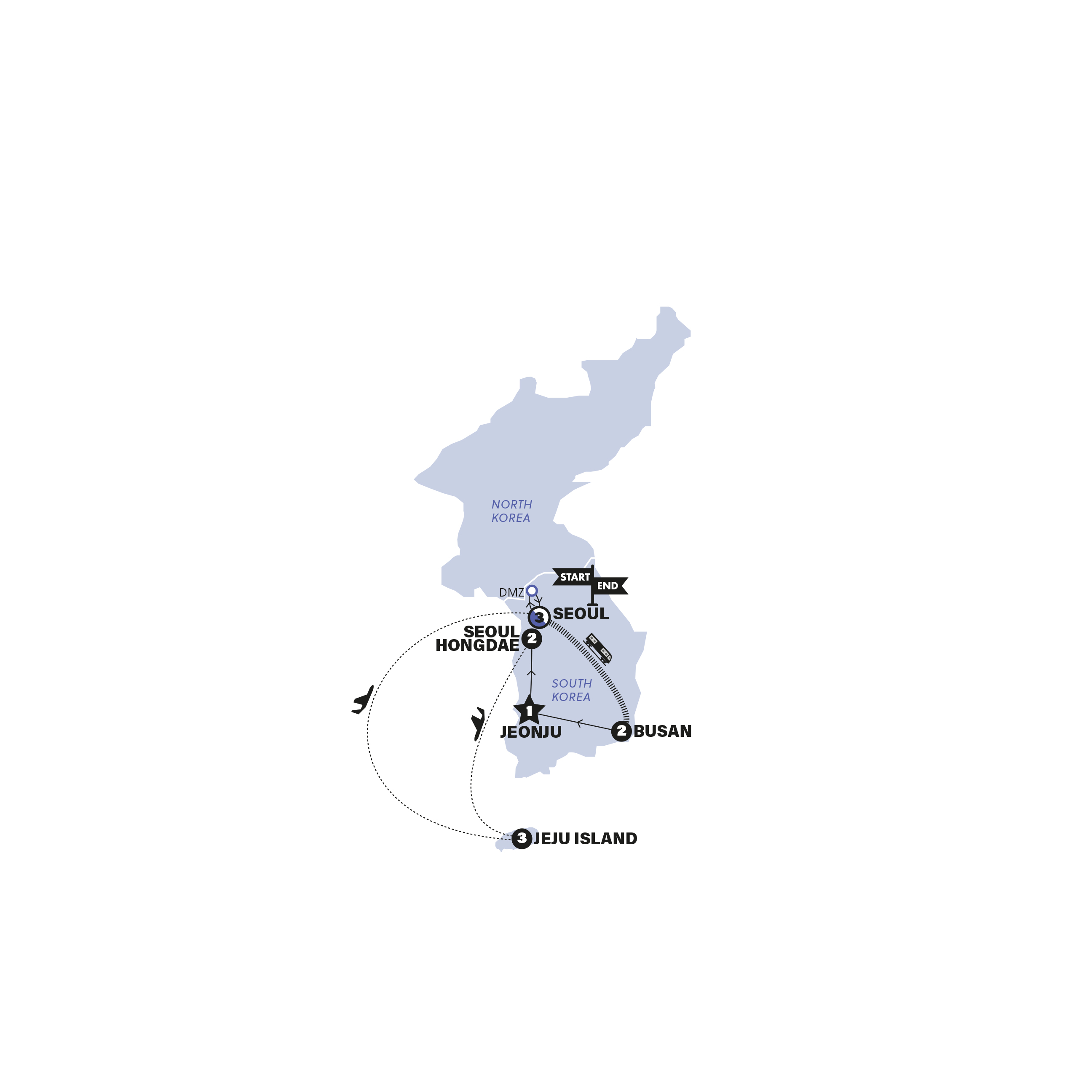 Map for South Korean Soul with Jeju Island 35 to 45 | 2026/2027
