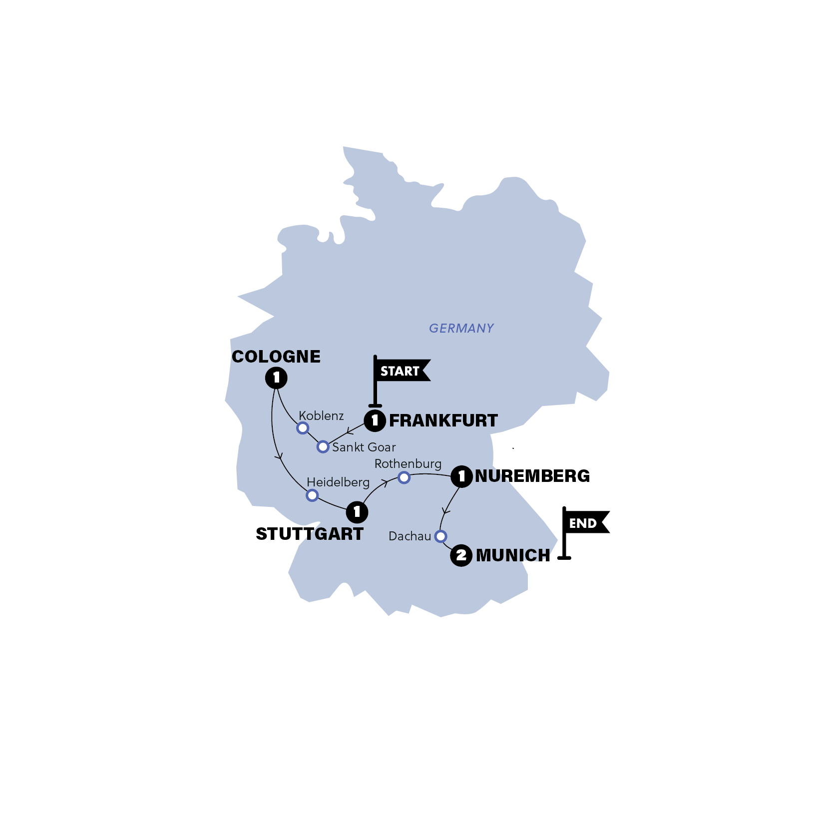 Map for German Christmas Markets | | 2026