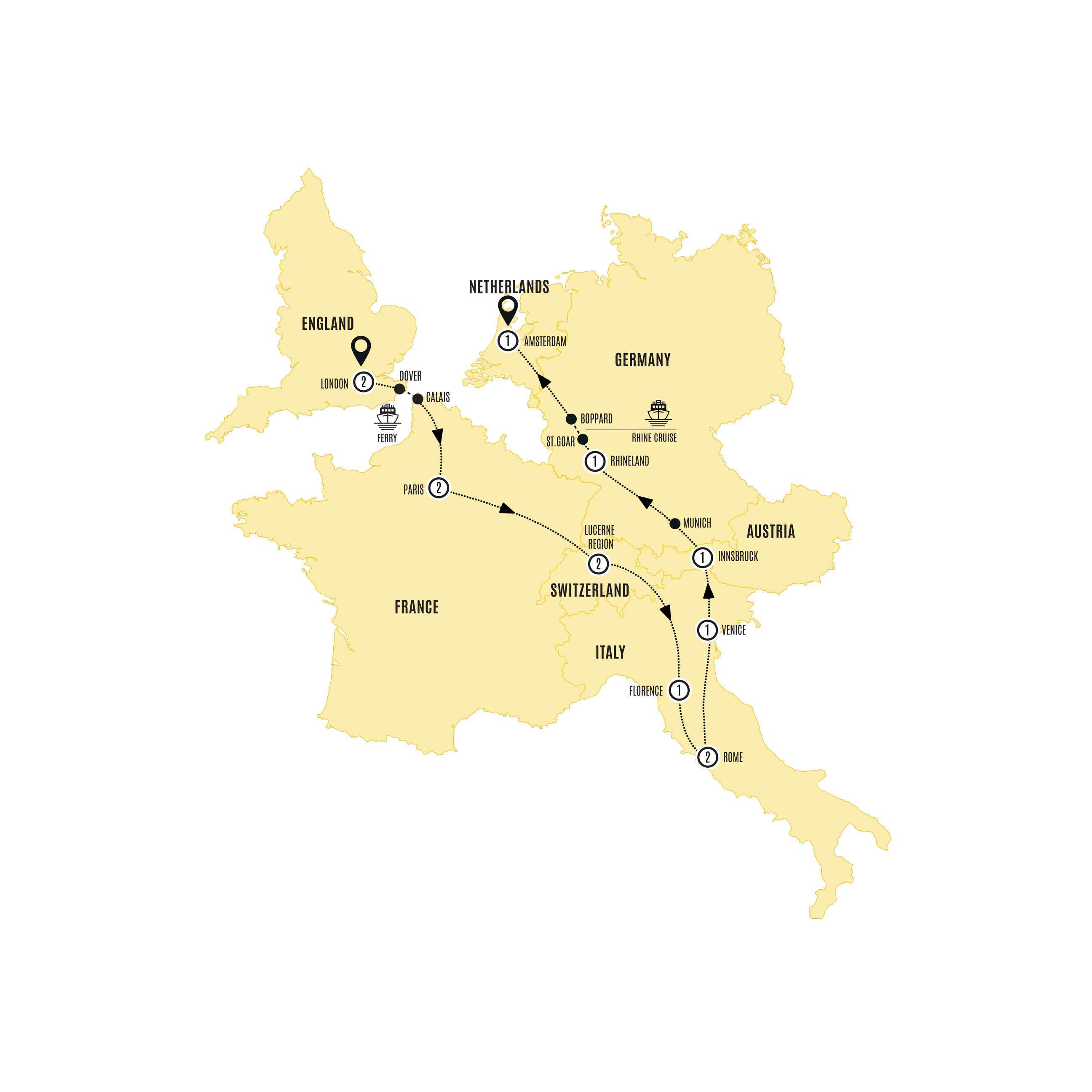 Map for European Experience