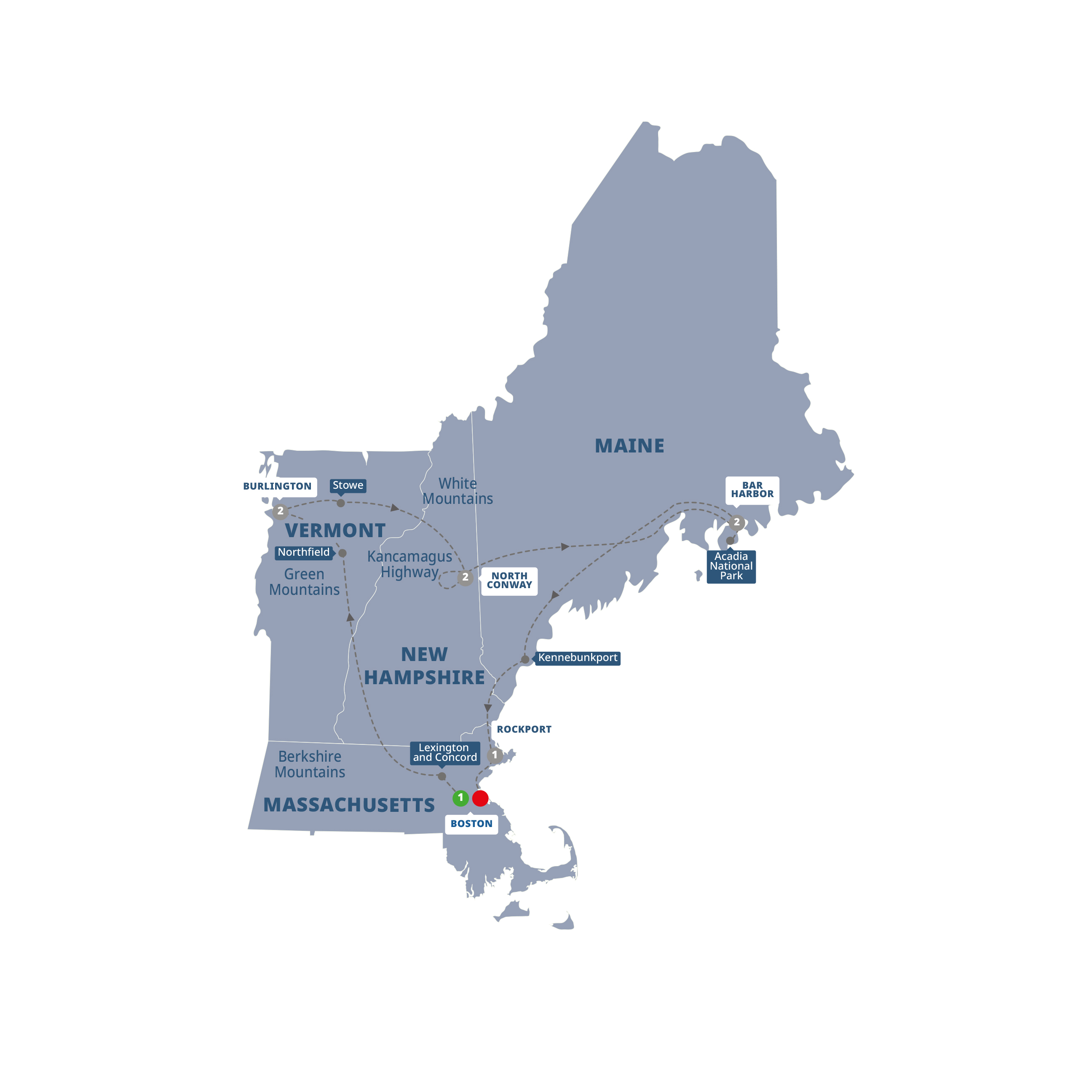 Map for Autumn Colors