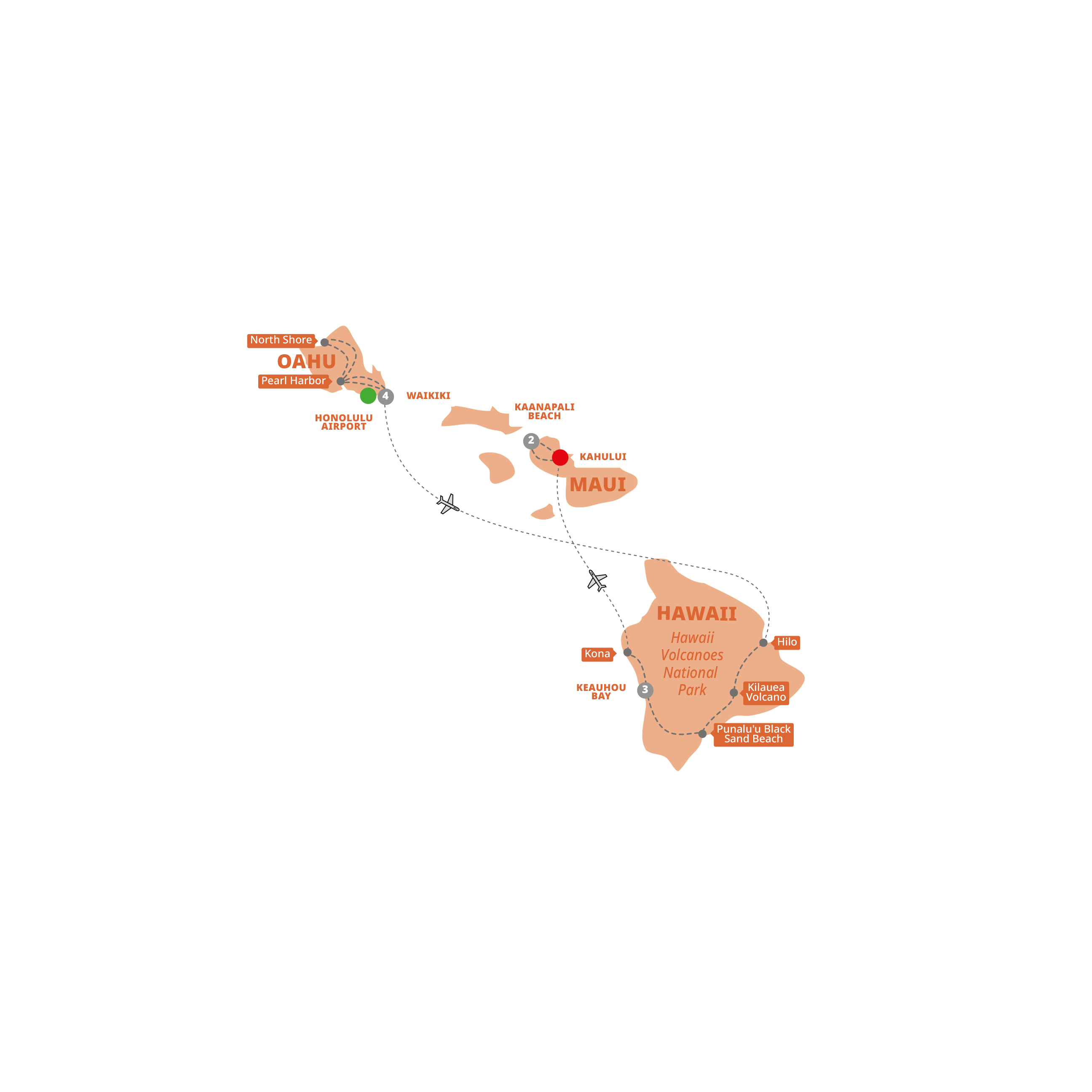 Map for Best of Hawaii Premium