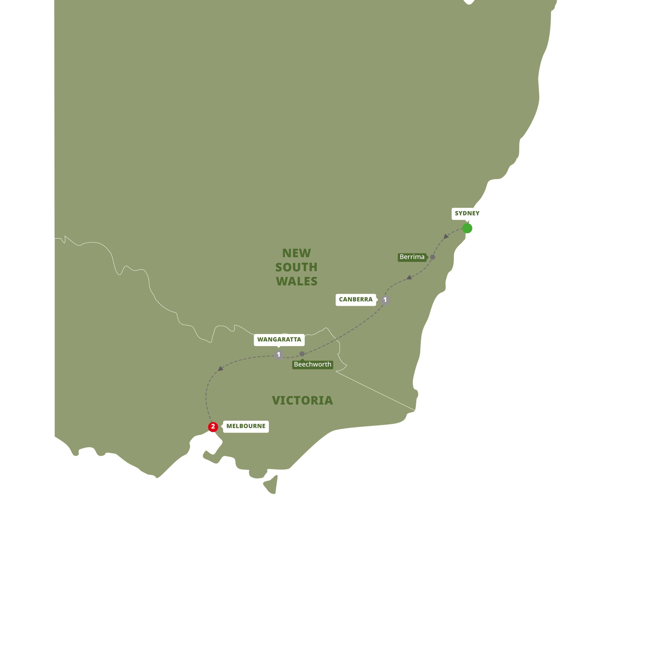Map for Southern Capitals - City Meets Bush