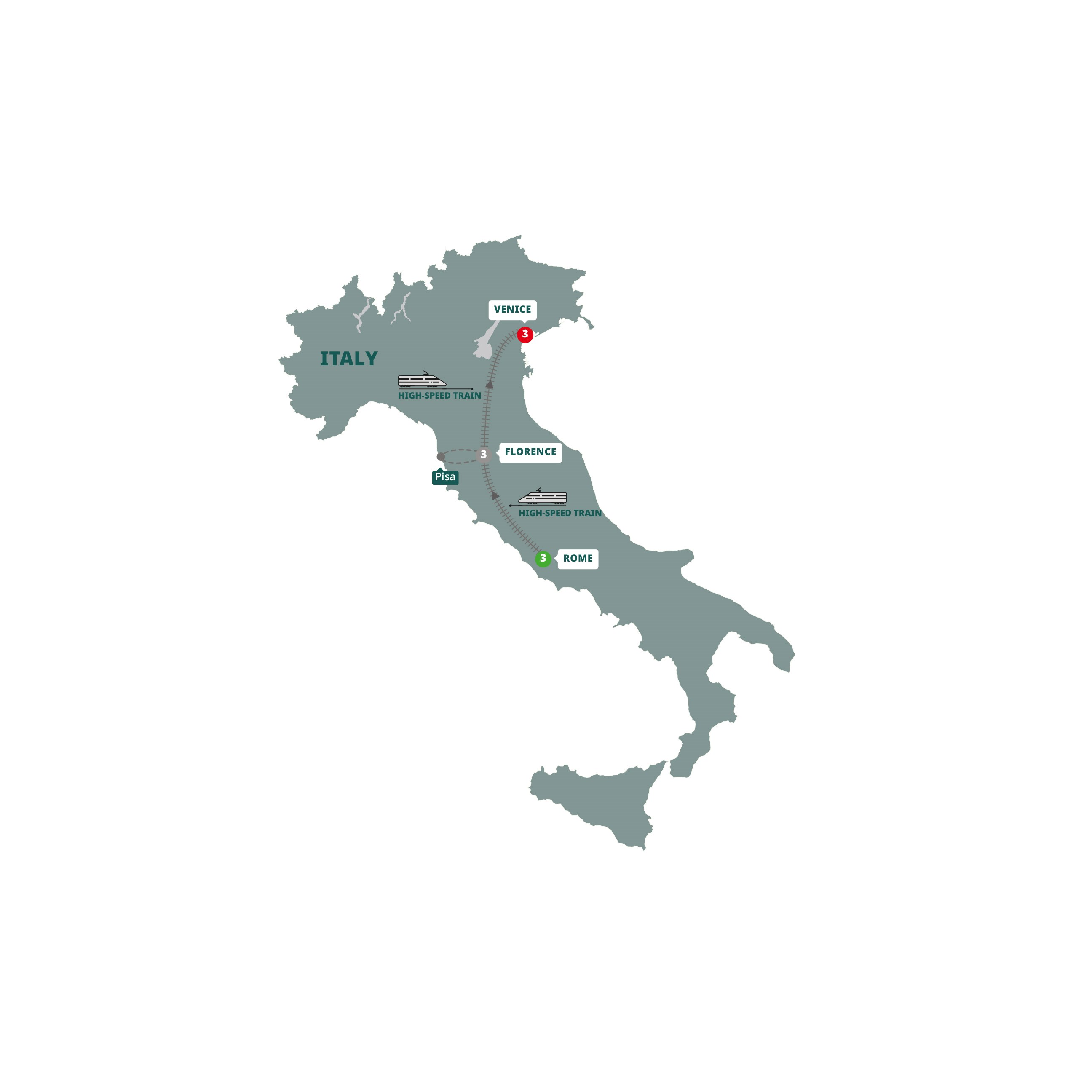 Map for Contrasts of Italy
